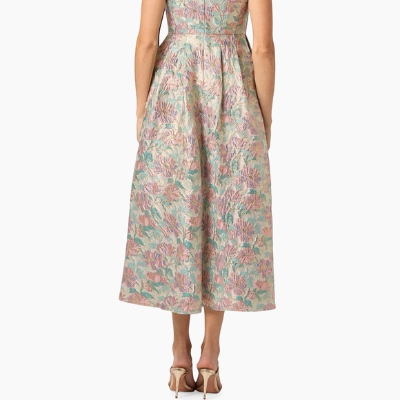 Shoshanna Pastel Floral Midi Dress - Picture 2 of 5